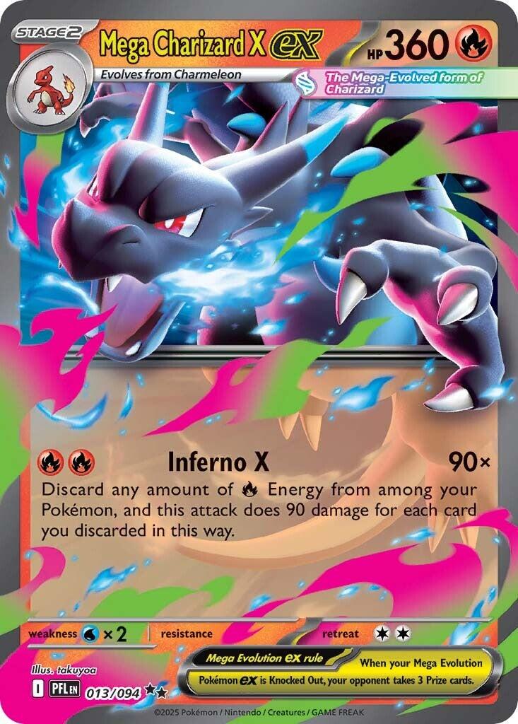 Phantasmal Flames Mega Charizard X ex Pokémon card